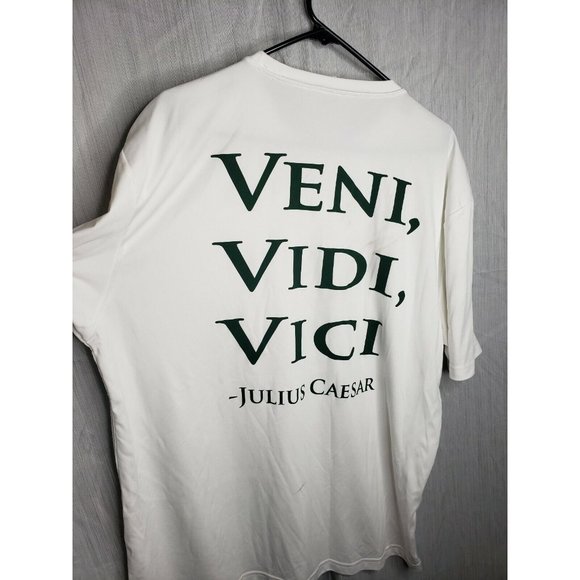 Veni Vidi Vici Dolphins Julius Caesar 2XL Sports Tek Shirt White - Picture 4 of 6
